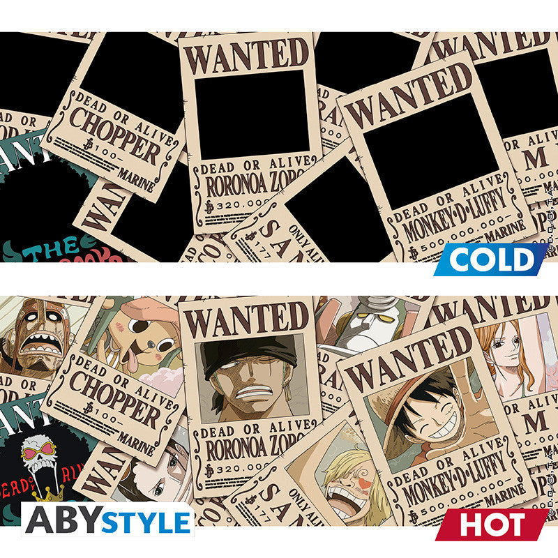 ONE PIECE - Mug thermo réactifs- 460 ml - Wanted