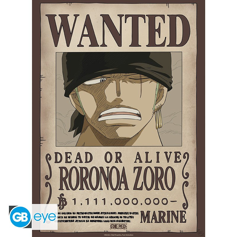 ONE PIECE - Set 2 Posters 52x38 - Wanted Luffy & Zoro