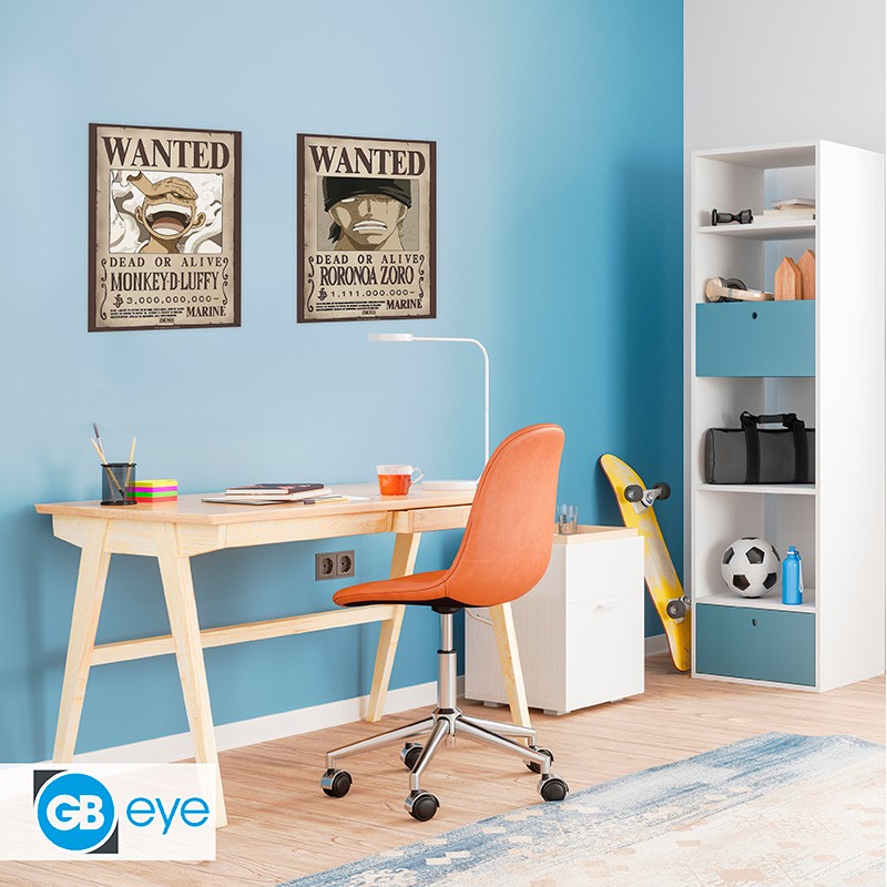 ONE PIECE - Set 2 Posters 52x38 - Wanted Luffy & Zoro